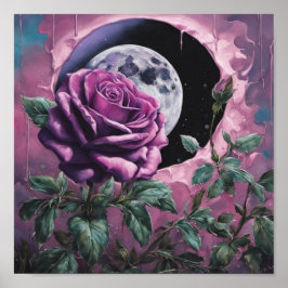 Lavender Moon-Rose-Poster Poster