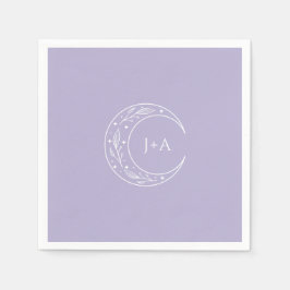 Lavender Moon Whimsical Wedding Serviette