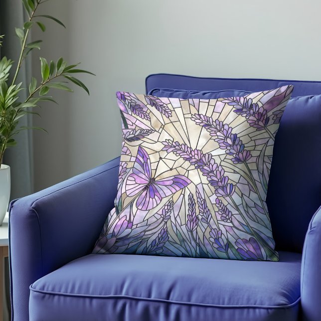 Lavender Morning Bliss - Mosaikkunst Kissen (Von Creator hochgeladen)