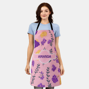 Lavender Mosaik Personalisiertes Muster Schürze