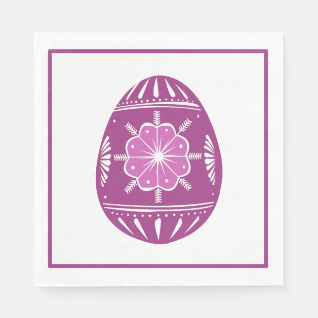 Lavender Oaster Egg Classic Chic Serviette (Vorderseite)
