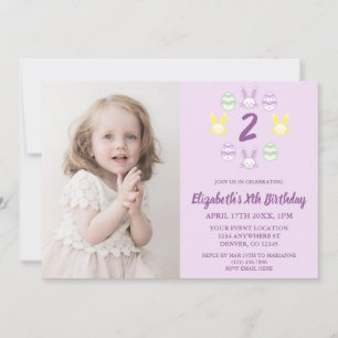 Lavender Oster 2. Geburtstag Einladung