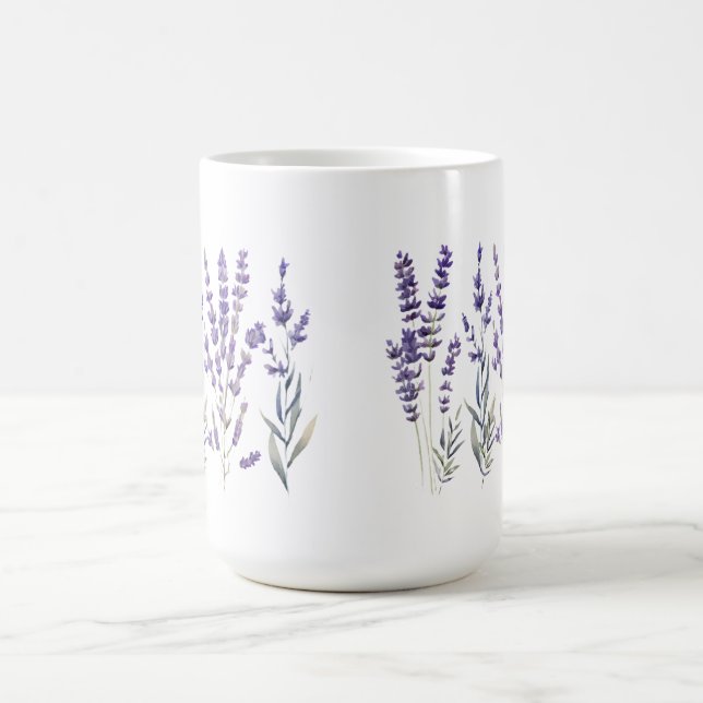 Lavender Pattern Pillar Candle Kaffeetasse (Mittel)
