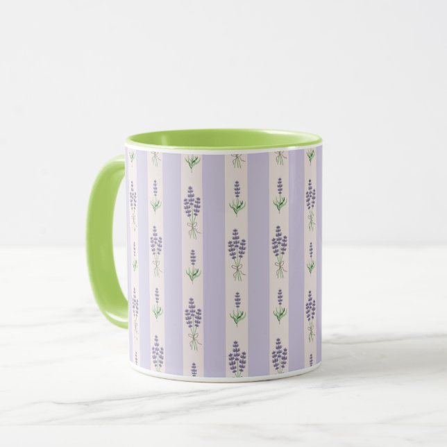 Lavender Pattern Tasse (Vorderseite Links)