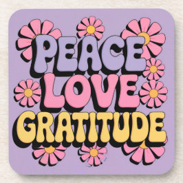 Lavender Peace Liebe Dankbarkeit Untersetzer Set