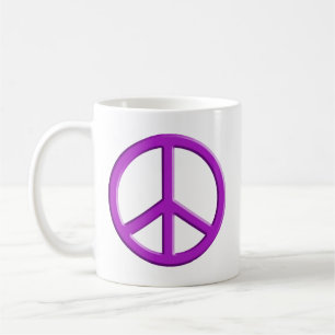 Lavender Peace Sign Kaffeetasse