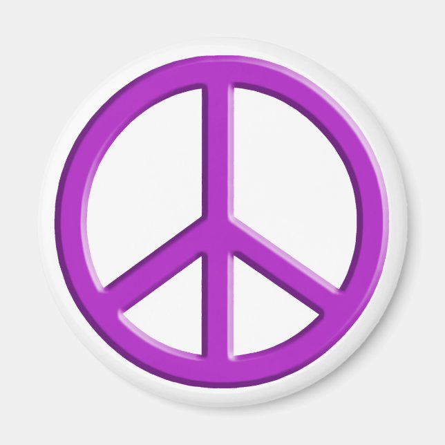 Lavender Peace Sign Magnet (Vorne)