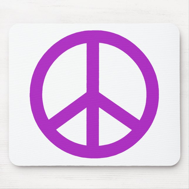 Lavender Peace Sign Mousepad (Vorne)