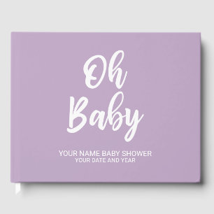 Lavender Personalisiert Baby Showbook Gästebuch