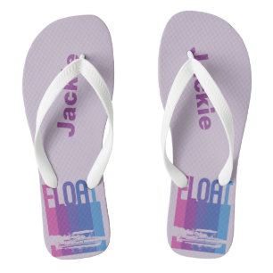 Lavender Personalisiert Pontoon Boat Flip Flops