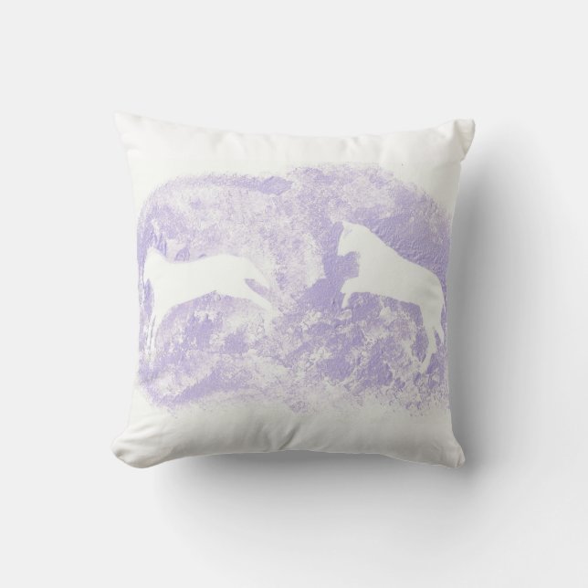 Lavender Pferdekissen Kissen (Vorderseite)