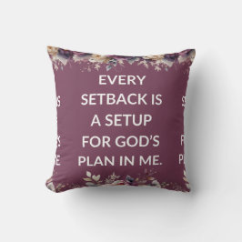 Lavender pillow with a simple religious quote kissen