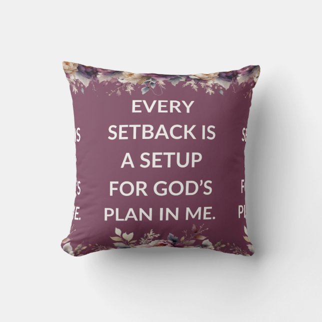 Lavender pillow with a simple religious quote kissen (Vorderseite)
