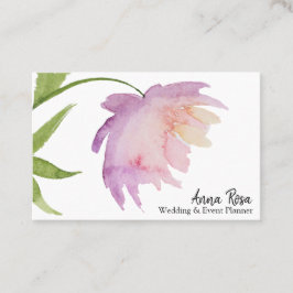 *~* Lavender Pink Elegante Wasserfarbe Peony Blume Visitenkarte