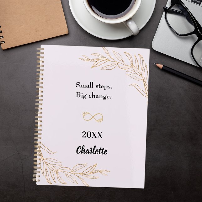 Lavender pink gold foliage motivational quote 2026 (Créateur téléchargé)