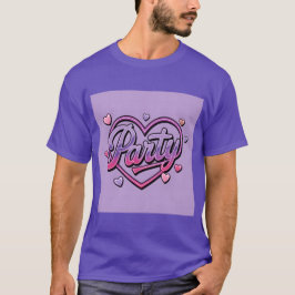 Lavender Pink Hearts Party T - Shirt