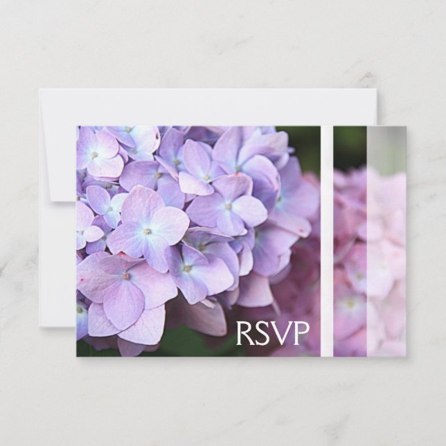 ©Lavender & Pink Hydrangeas Wedding RSVP (Devant)