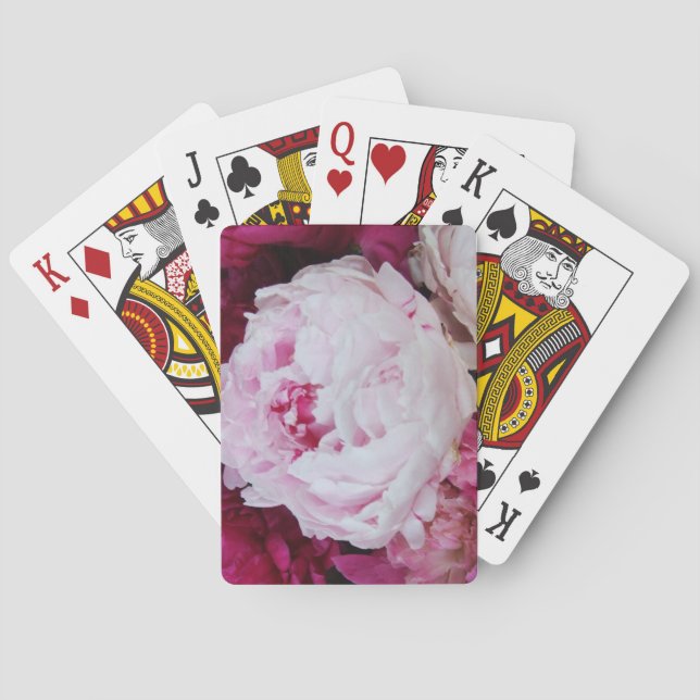 Lavender Pink Peony with Fuschia Peonies Spielkarten (Rückseite)