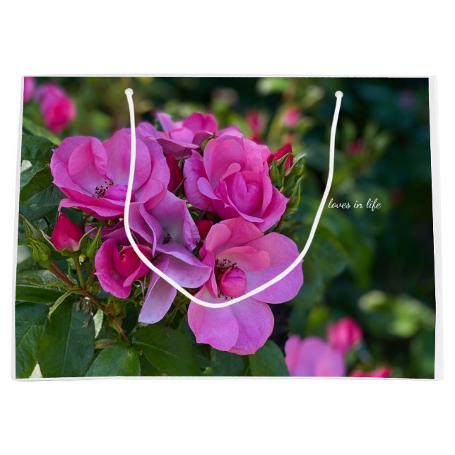 Lavender Pink Rose Große Geschenktüte (Vorderseite)