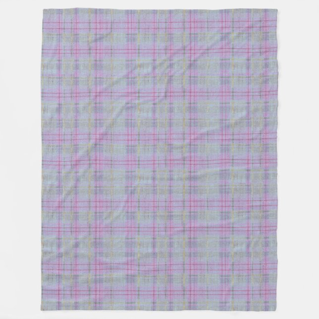 Lavender Plaid Cabin Harmony  Fleecedecke (Vorderseite)