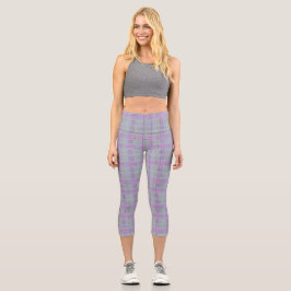 Lavender Plaid Harmony Capri Leggings