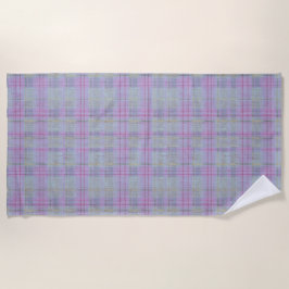 Lavender Plaid Harmony  Strandtuch