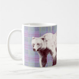 Lavender Plaid Momma Bear Kaffeetasse