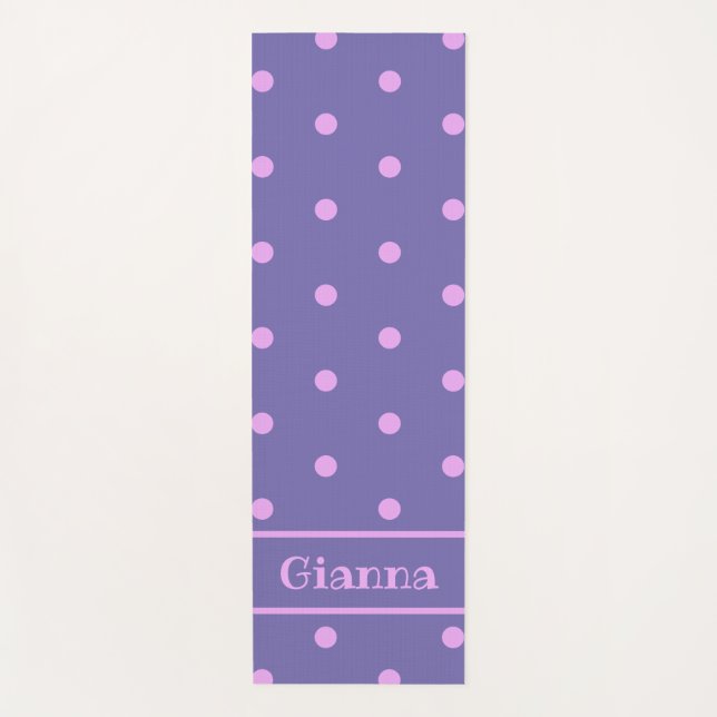 Lavender Polka Dot Yoga Mat Yogamatte (Vorderseite)