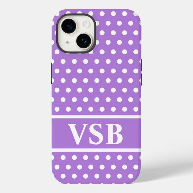 Lavender Polka Dots Case-Mate iPhone Hülle (Rückseite)