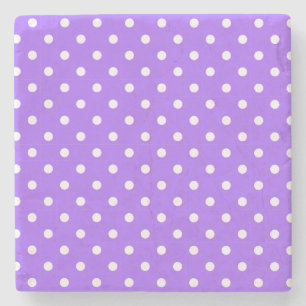 Lavender Polka Dots Square Untersetzer