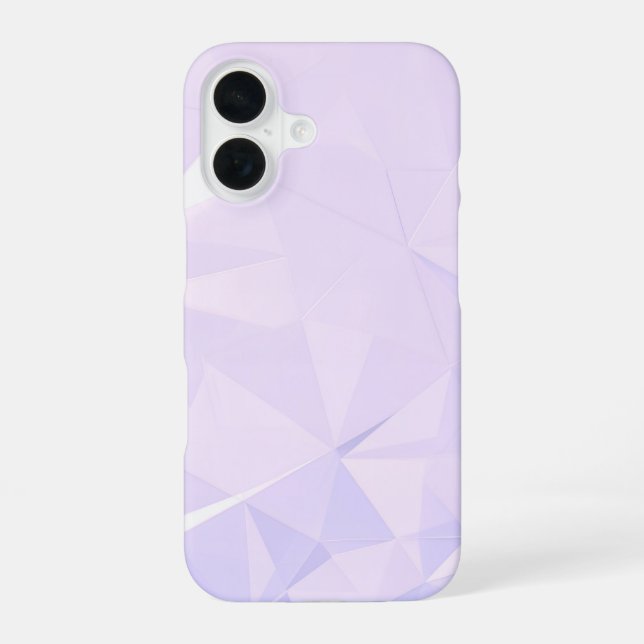 Lavender Polygon Geometric iPhone 16 Hülle (Rückseite)