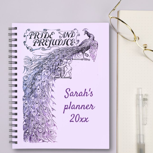 Lavender Pride and Prejudice Peacock Name Planer (Von Creator hochgeladen)
