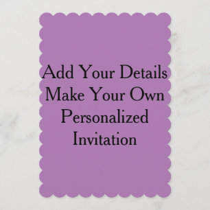 Lavender Purple crée vos propres Invitations vierg