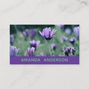 Lavender Purple Flowers Visitenkarte
