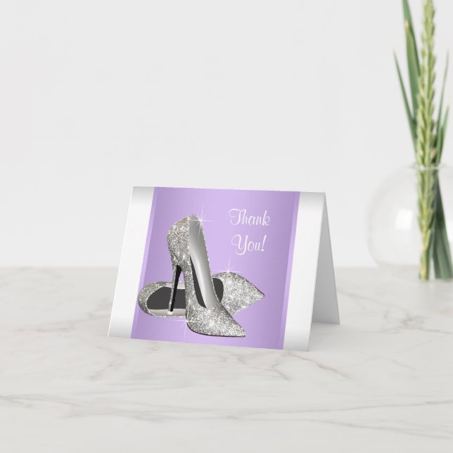 Lavender Purple High Heel Chaussure Merci Cartes (Devant)