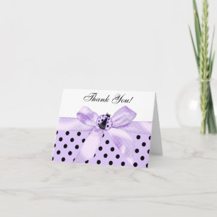 Lavender Purple Ladybug Merci Cartes
