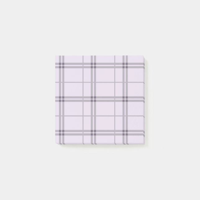 Lavender Purple Plaid Pattern Check Print Tartan Post-it Klebezettel (Vorderseite)