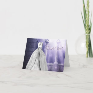 Lavender Purple Quinceanera Merci Cartes