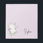 Lavender Purple White flowers Notizblock<br><div class="desc">Lavender Purple White flowers</div>