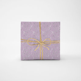 Lavender PurpleSpark Laurel Floral Silver Diamonds Geschenkpapier