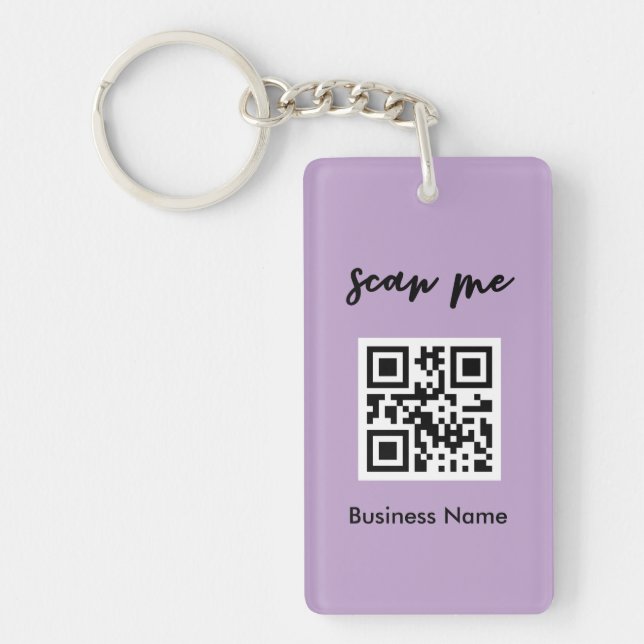 Lavender QR Code Carte de visite Votre logo person (Devant)