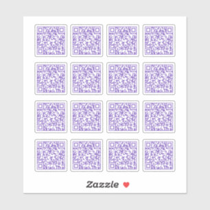 Lavender QR Code Laser Cut Vinyl Aufkleber