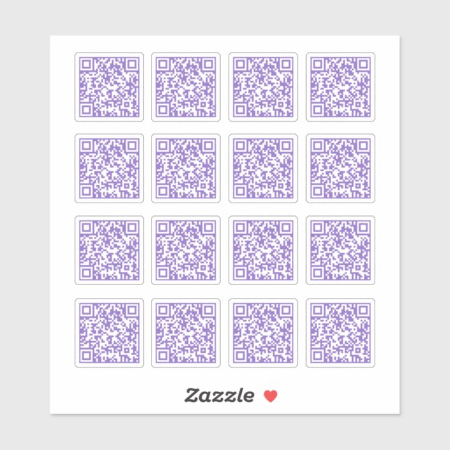 Lavender QR Code Laser Cut Vinyl Aufkleber (Blatt)