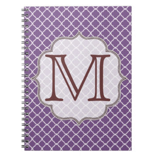 Lavender Quaterfoil Latti Monogram Note Book Notizblock