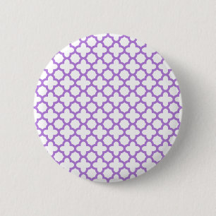 Lavender Quatrefoil Muster Button