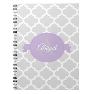 Lavender Quatrefolie Personalisiert Notebook Notizblock