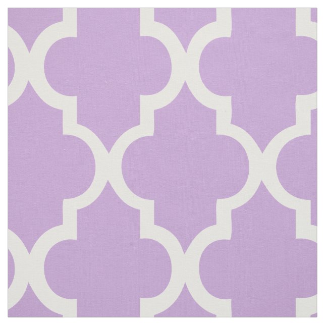 Lavender Quatrefolienfliesen Muster Stoff (Muster)