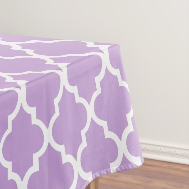 Lavender Quatrefolienfliesen Muster Tischdecke (Beispiel)