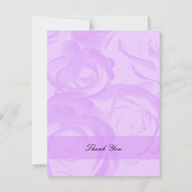 Lavender Quinceanera Merci Invitation (Devant)