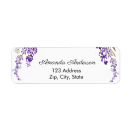 Lavender return address label